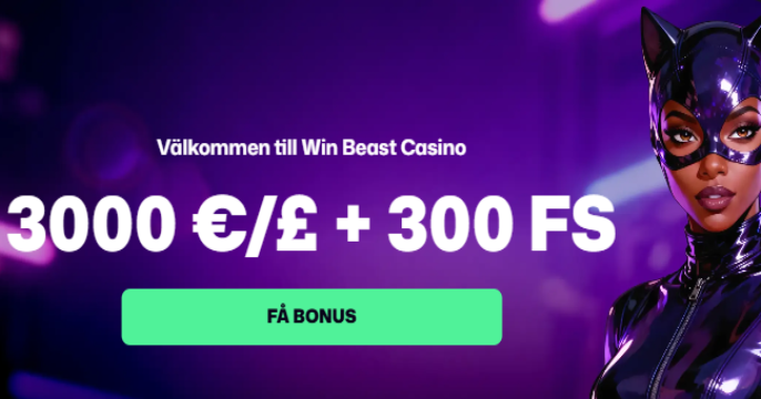 WinBeast Välkomstbonusbanner för Sverige